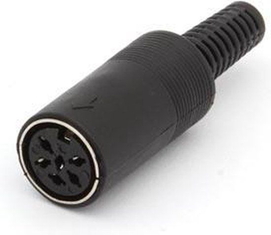 HQ Products DIN plug - female - 6P - black (CA085)