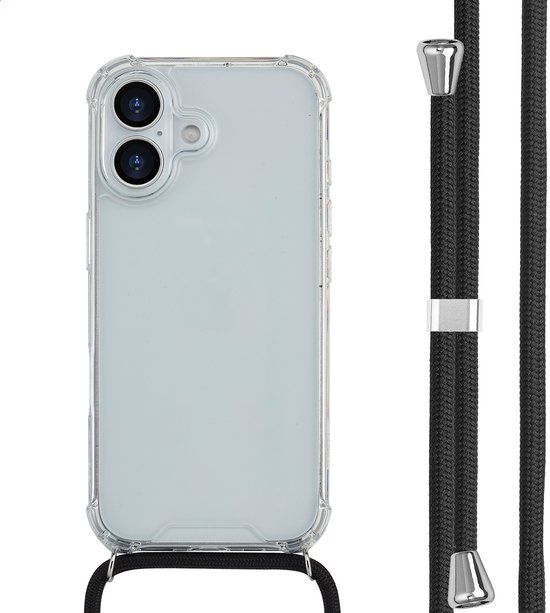 imoshion Hoesje - Geschikt voor Apple iPhone 17 - Backcover met koord - Zwart