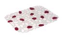 Yoko Design spoelmat, PVC, 39 x 29,5 x 0,2 cm (1232), fuchsia rood/doorzichtig