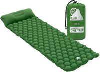 ECD Germany Campingmat, opblaasbare campingmat, groen, outdoor luchtmatras met geïntegreerd kussen, ultralicht, compact & opvouwbaar