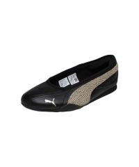 PUMA Catch Soleil Ballerina Topcat Dames Sneakers - PUMA Black-Toasted Almond-PUMA Gold