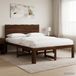 vidaXL Tweepersoonsbed met hoofdbord ROSTOCK Donkerbruin 120 x 190 cm