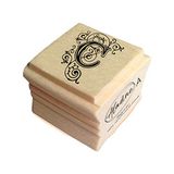 Aladine – stempel alfabet Arabesk – houten staander – scrapbooking en creatieve kaarten – letter C