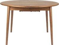 Zuiver Twist Uitschuifbare Eettafel Rond - Walnoot - Bruin