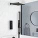 Douche en bad systeem thermostatisch zwart