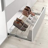 Menage Confort Uittrekbare schoenenkast, staal, chroom, breedte: 640-1000 mm