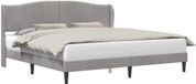 vidaXL Bedframe met hoofdeinde Lichtgrijs 180 x 200 cm Fluweel