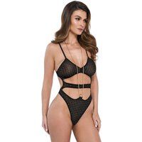 Luxueuze tule-body met gouden borduursels