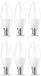 Amazon Basics Ledlampen, kaarsvorm, E14, 5 W (vervangt 40 W), helder, dimbaar, warm wit, 6 stuks