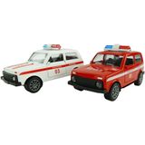 ARO Politie jeep pull back 11cm assorti kleur