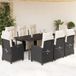Maison Exclusive - Ensemble de jardin extérieur, 9 pièces, avec coussins, noir, en polyrotin