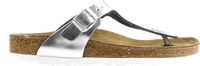 Birkenstock Gizeh Metallic Teenslipper Vrouwen Grijs Leer Maat 35