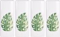Merkloos 8x Witte radiator waterverdampers/luchtbevochtigers botanische planten print monstera blad 21 cm