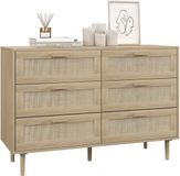 HOMCOM Ladekast - Spaanplaat - 110x40x75cm - Natuurlijk hout