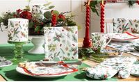 Ambiente Servet 25cm Winter greenery wit