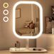 NCD E-Commerce Handel GmbH Miroir de maquillage LED, miroir de voyage portable, miroir pliable avec éclairage, 3 modes d'éclairage, écran tactile à intensité variable intelligente, rechargeable par USB, miroir de beauté éclairé portable, miroir de courtoisie de voyage avec éclairage