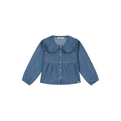 Stains&Stories denim blouse - middelblauw