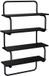 vidaXL 4-laags Wandplank Zwart eiken 40 x 24,5 x 104 cm Bewerkt hout