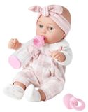 Poupée de bébé 30 cm - Avec vêtements roses, sucette, couverture et biberon - Dans une boîte cadeau
