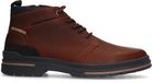 Manfield Cognac leren veterboots Heren Maat 42