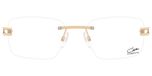 Cazal Lunettes De Vue Unisexe Doré Rectangles 58mm