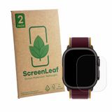 ScreenLeaf Bedifol GmbH 2 Stuks Screenprotector voor Apple Watch Ultra 4 (49 mm) - Hoogwaardige Beschermfolie transparant
