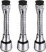 Robinet de cuisine - Robinet d'évier - Usage quotidien - Rotation à 360 degrés - 3 pièces - Argent