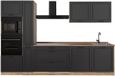Vicco Complete keukeneenheid R-Line, Antraciet landelijk/Goudkleurig Eiken, 310 cm goudkleurig eiken werkblad