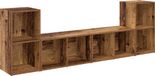 vidaXL Tv-meubelset - 4 st - Oud Hout - Bewerkt hout