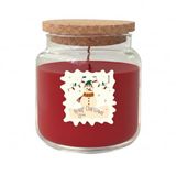 Cereria Di Giorgio - Kaars in glas met honingkaneelgeur - verschillende etiketten - diameter 10 cm hoogte 11 cm - brandduur 80 uur - Christmas Collection