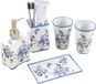 Merkloos Set de salle de bain - Set d'accessoires - Bleu
