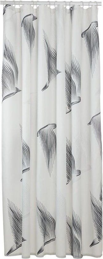 Sealskin Birds Douchegordijn - 180x200 cm - Zwart/Wit