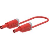 Electro PJP 2714-IEC-CD1-25R Meetsnoer Steekaansluiting 4 mm, Bananenstekker 25 cm Rood 1 stuk(s)