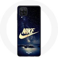 Nike Etui voor Samsung Galaxy A12 Logo Gold Starry Night Maniacase