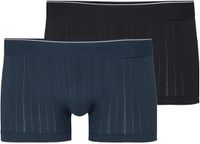 CALIDA Boxershorts Pure & Style 2P Set van 2 Zwart/donkerblauw Gestreept Coton/Élasthanne Maat S