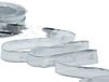 Furlanis geweven tape van Italiaanse stof, 15 mm x 20 m, kleur: 101, zilverkleurig