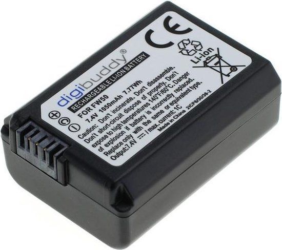 Digibuddy Camera accu compatibel met Sony NP FW 50 1050 mAh