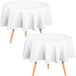 Utopia Kitchen Polyester Tafelkleed - 178 cm - Machinewasbaar Tafelkleed Voor Feesten, Evenementen, Bruiloften en Restaurants (Pack of 2, Wit)