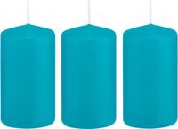 Trend Candles Bougie cylindrique/bougie tronc - 5x - turquoise - 5 x 10 cm - 23 heures de combustion