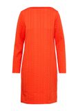 s.Oliver Jacquard jurk met structuur en bateau halslijn oranje