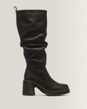 Dr. Martens Kasey Virginia Bottes Hautes en Cuir à Talons en Noir, Taille : 43