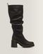 Dr. Martens Kasey Virginia Leren Kniehoge Laarzen Met Hak in Zwart, Grootte: 39