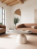 Giga Living Salontafel Livor Marmer Grijs Ø80cm