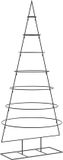 vidaXL Kerstboom van metaal voor decoratie, zwart, 180 cm