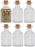 Excellent Houseware Kruidenpotjes - 24 stuks - Glas - Transparant - 120 ml