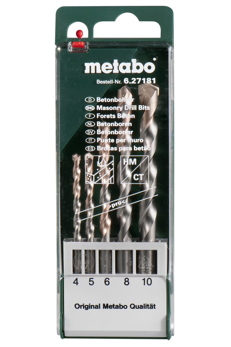 Metabo Metabo 627181000 5 Delige PRO Betonboren Set In Cassette