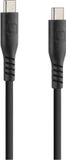 Optiline Siliconen Laad- en Synchronisatiekabel USB C -> USB C - 150cm met Verstevigde Hals - Zwart