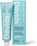 Davids Fluoridevrije Tandpasta Whitening – SLS Vrij – Antiplaque & Glazuurversterkend – Natural Spearmint – 149g