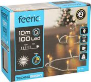 Feeric lights & Christmas Feeric lights Kerstverlichting - warm wit - 10 meter - 100 led lampjes - transparant snoer