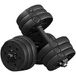 Yaheetech Halterset, 20 kg, korte halters, gietijzeren halters met stersluitingen, fitness, gymnastiek, halters voor krachttraining
